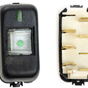 11933 | TECLA 12V. NEGRA / FARO ADICIONAL / 6 TERMINALES / 1 PUNTO MICRO