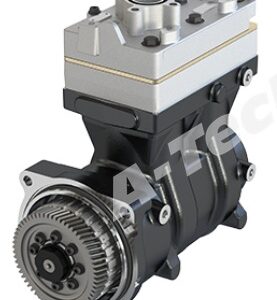 14136 | COMPRESOR COMPLETO WABCO 85MM. BICILINDRICO 636CM3 CON ENGRANAJE A-TECH
