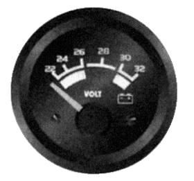 3257 | VOLTIMETRO 24V. / DIAM. 60MM. / ESCALA 22-32V. VDO