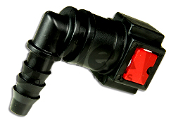 3897 | CONECTOR SALIDA FILTRO COMBUSTIBLE / UREA CODO 90º PARA MANGUERA 5/16 / PLASTICO RIGIFLEX