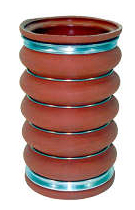 4591 | MANGUERA INTERCOOLER SILICONA ROJA C/INTERIOR NEGRO 100 X 180 MM. TF&P TECHNOLOGY