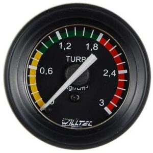 5395 | MANOMETRO TURBO MECANICO 0-3 / KG/CM2 / DIAM. 52MM. WILLTEC