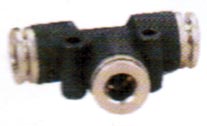 6843 | ACOPLE RAPIDO TEE 4MM. PLASTICO CON BRONCE TKL