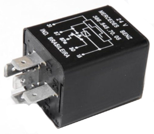 7296 | RELAY TEMPORIZADOR PARE DE MOTOR 24V. / 5 TERMINALES TOP RELAY
