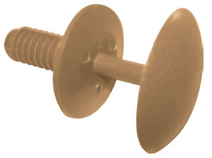 8323 | BOTON TAPIZADO PEQUEÑO / MARRON RESERPLASTIC