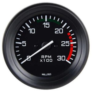 9146 | CUENTAVUELTAS 12-24V. ESCALA 0-3000 RPM / DIAM. 100MM. WILLTEC