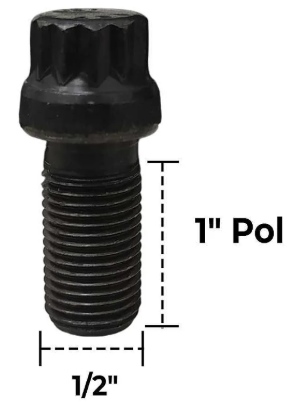14836 | BULON ABRAZADERA CRUCETA CARDAN / 1/2" X 1" UNF IMP.