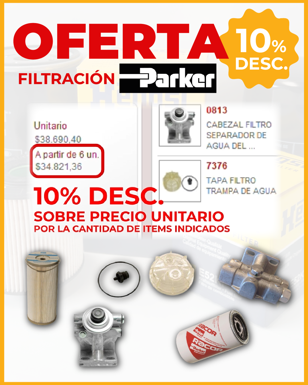 🔥 PROMO MARZO – FILTRACIÓN PARKER 🔥